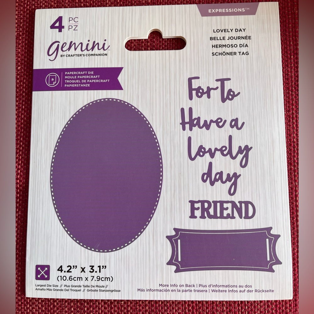 Gemini Lovely day die cut